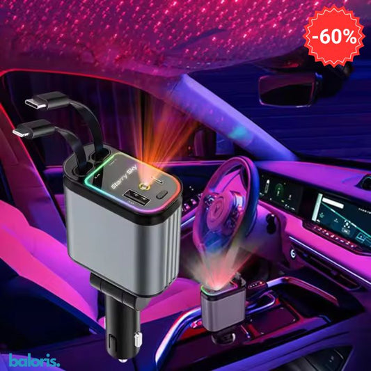 Cargador Para Carro 4 En 1